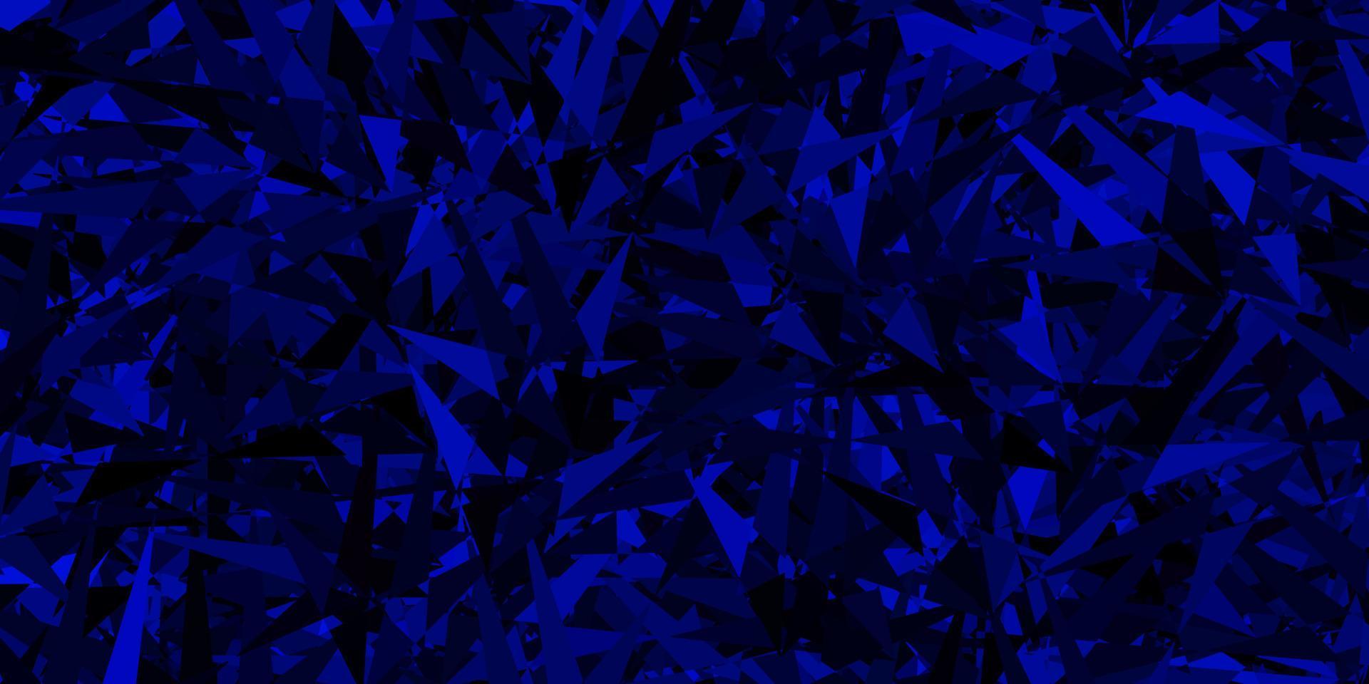 Dark BLUE vector background with polygonal style.