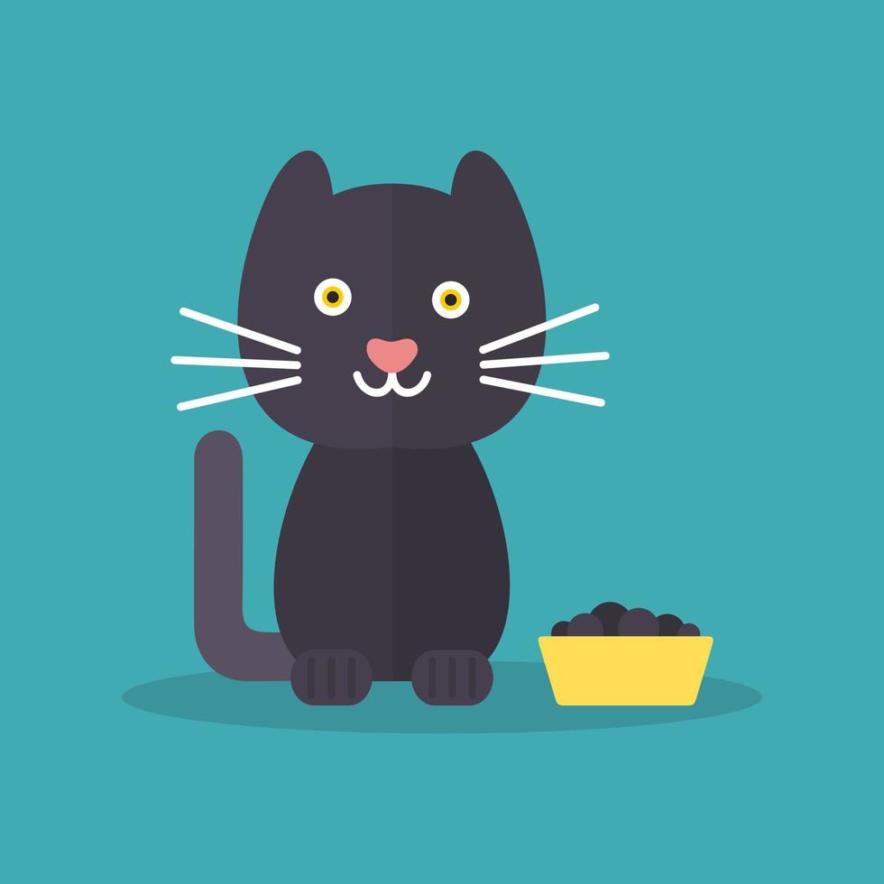 gato, vector, ilustración vector