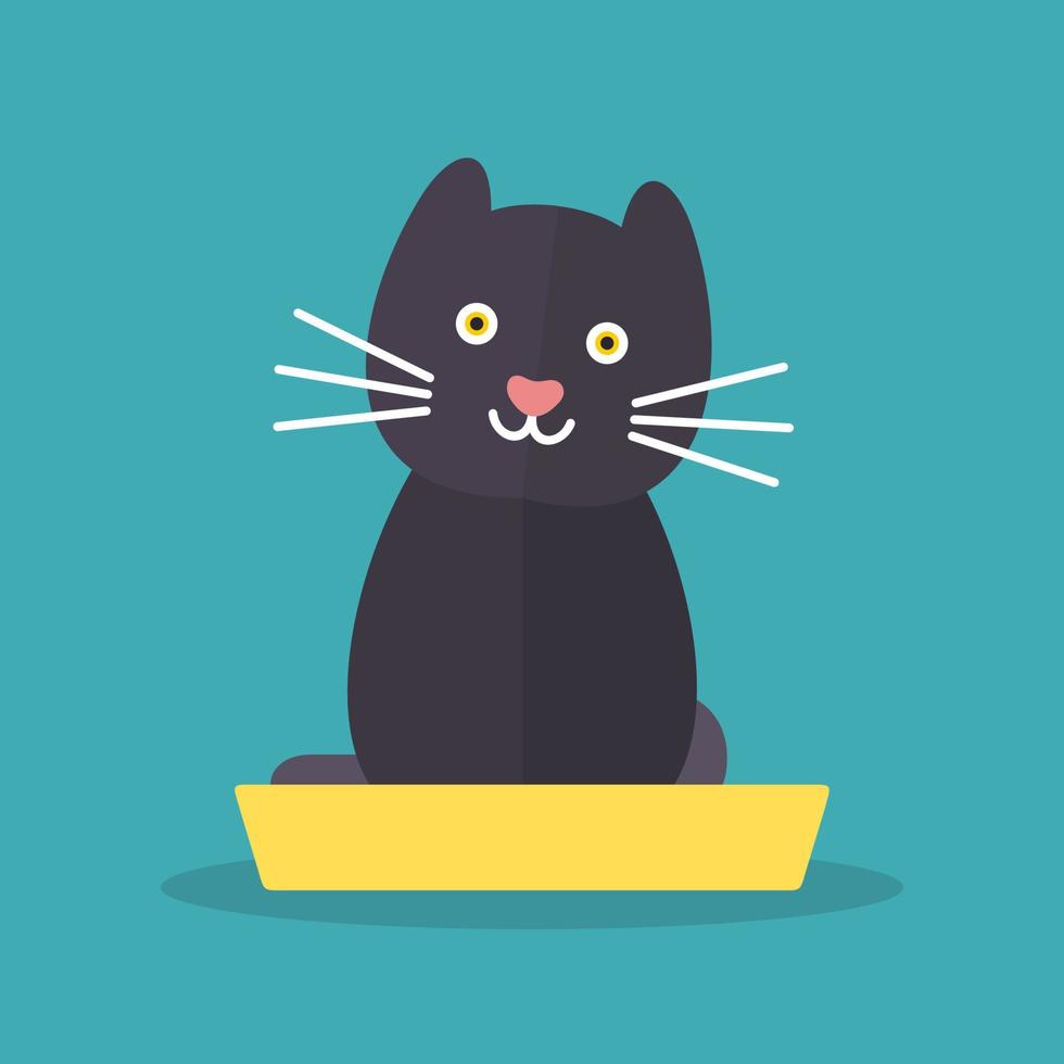 gato, vector, ilustración vector