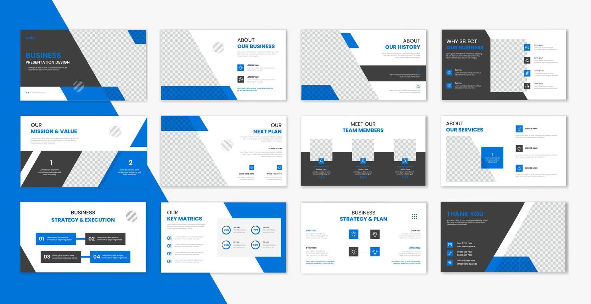 Corporate template presentation design , business presentation slideshow for brochure, company profile, website report, finance vector