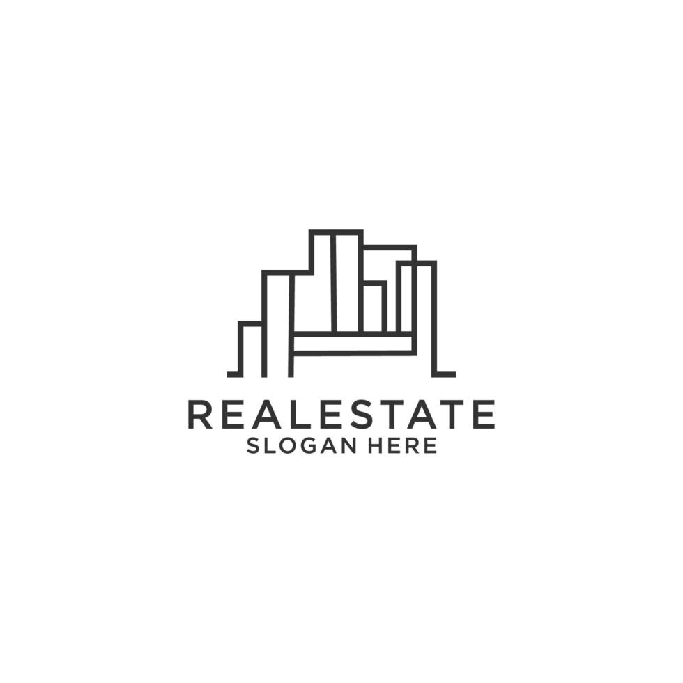 Realestate logo design icon template vector