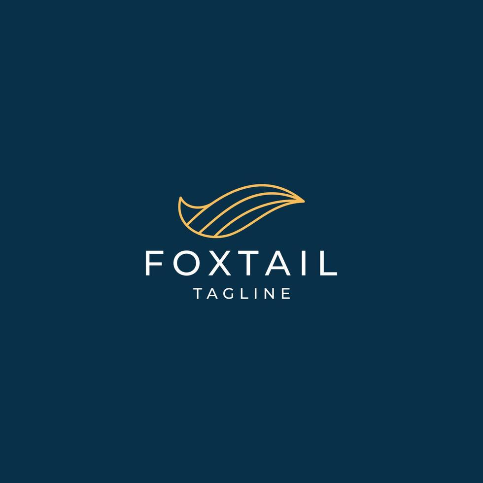 Fox tail logo design vector template