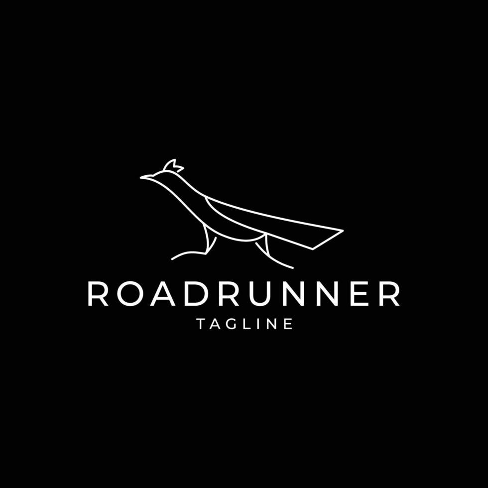 Road runner bird logo design vector templat