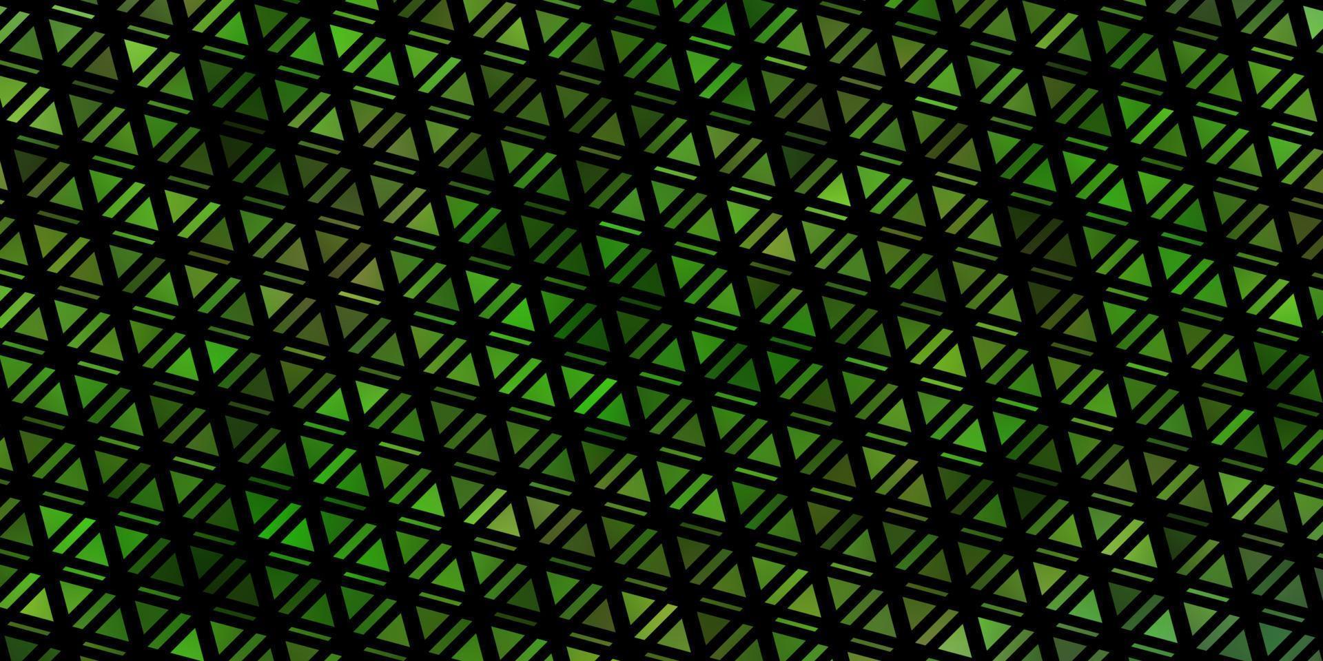 textura de vector verde claro con estilo triangular.