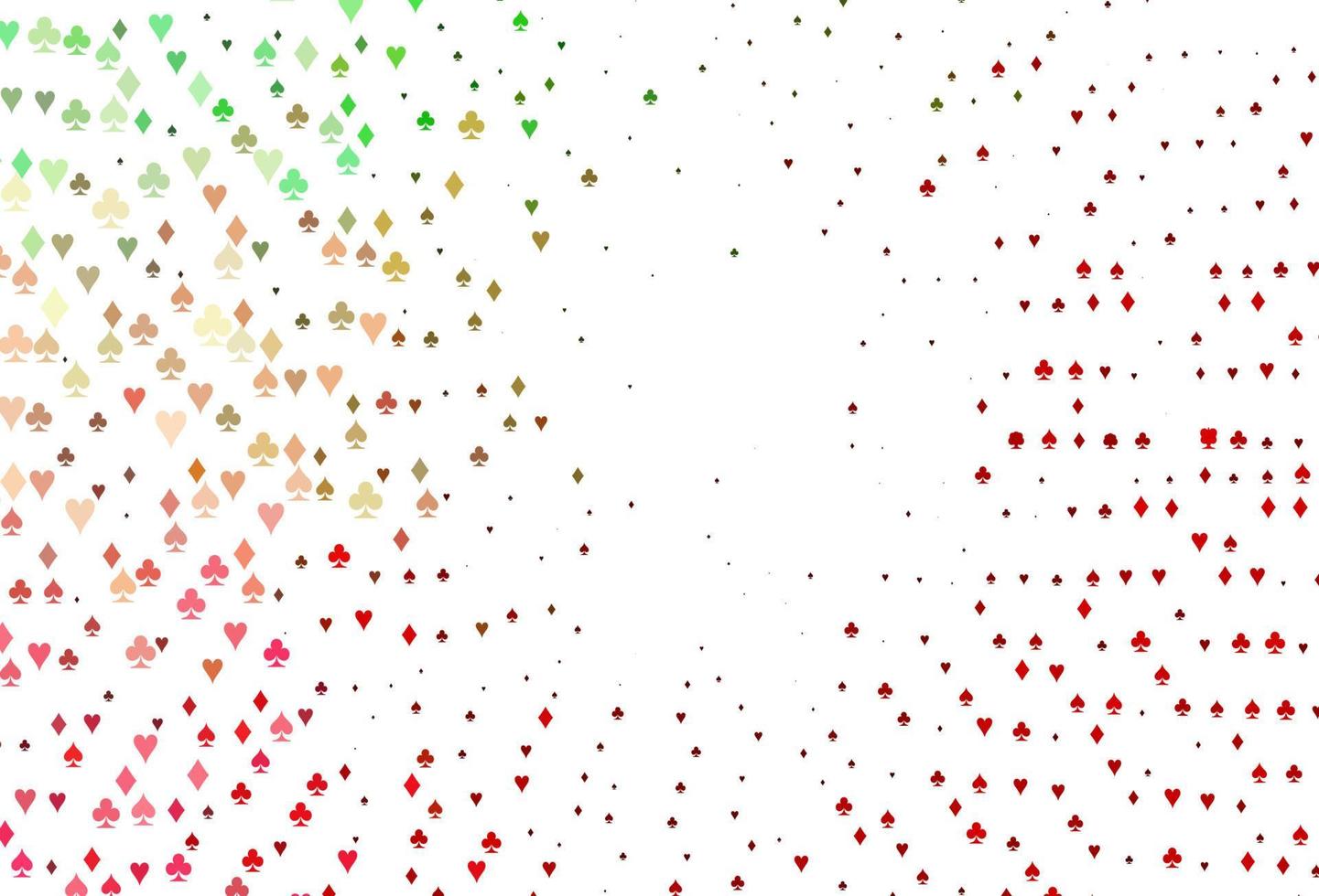 cubierta de vector verde claro, rojo con símbolos de apuesta.