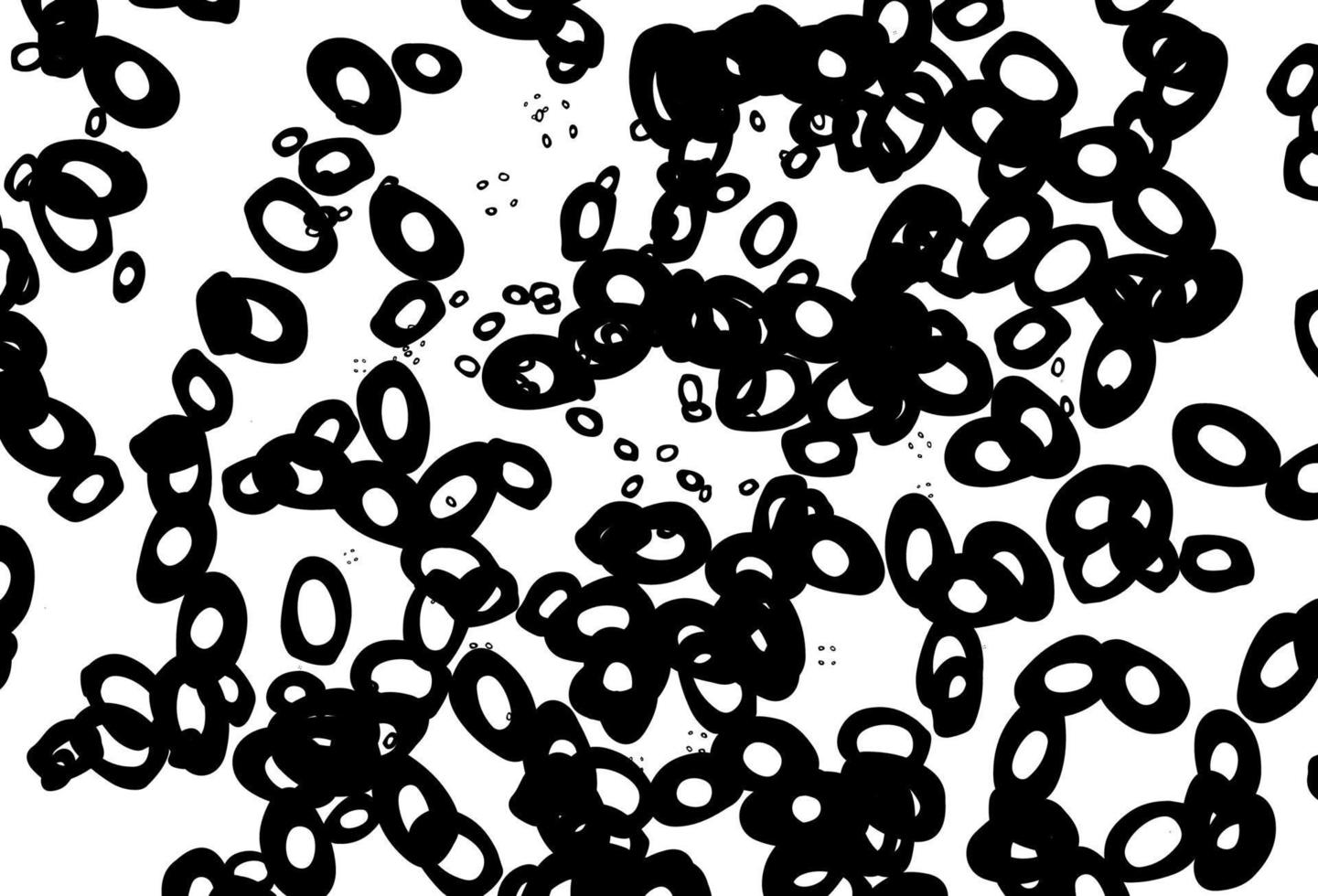 Black and white vector pattern with spheres.