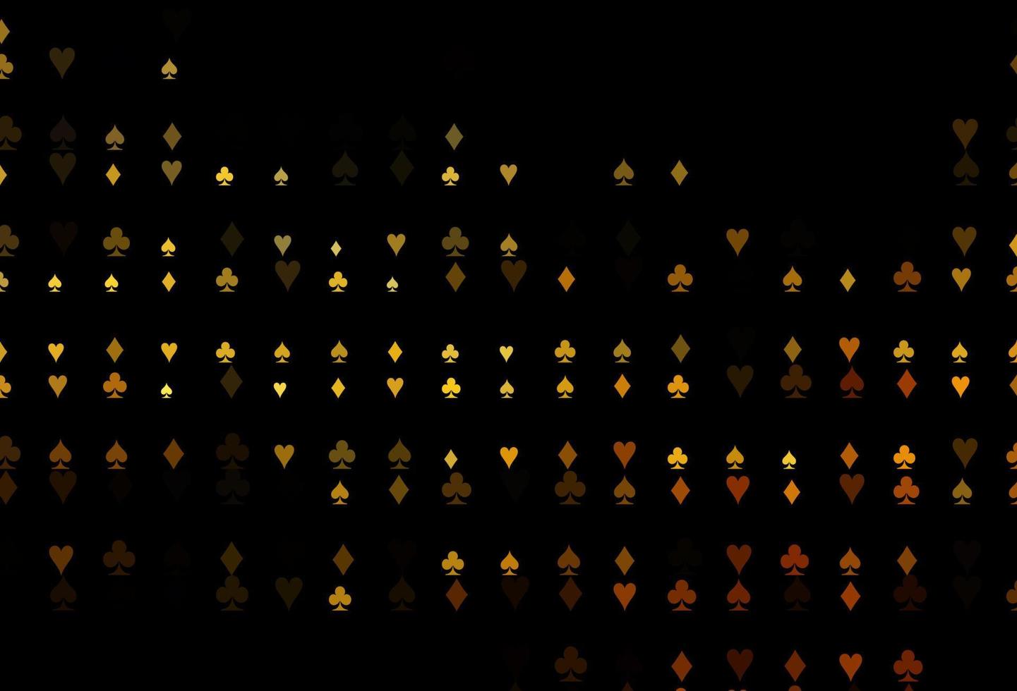 Dark Yellow, Orange vector pattern with symbol of cards.