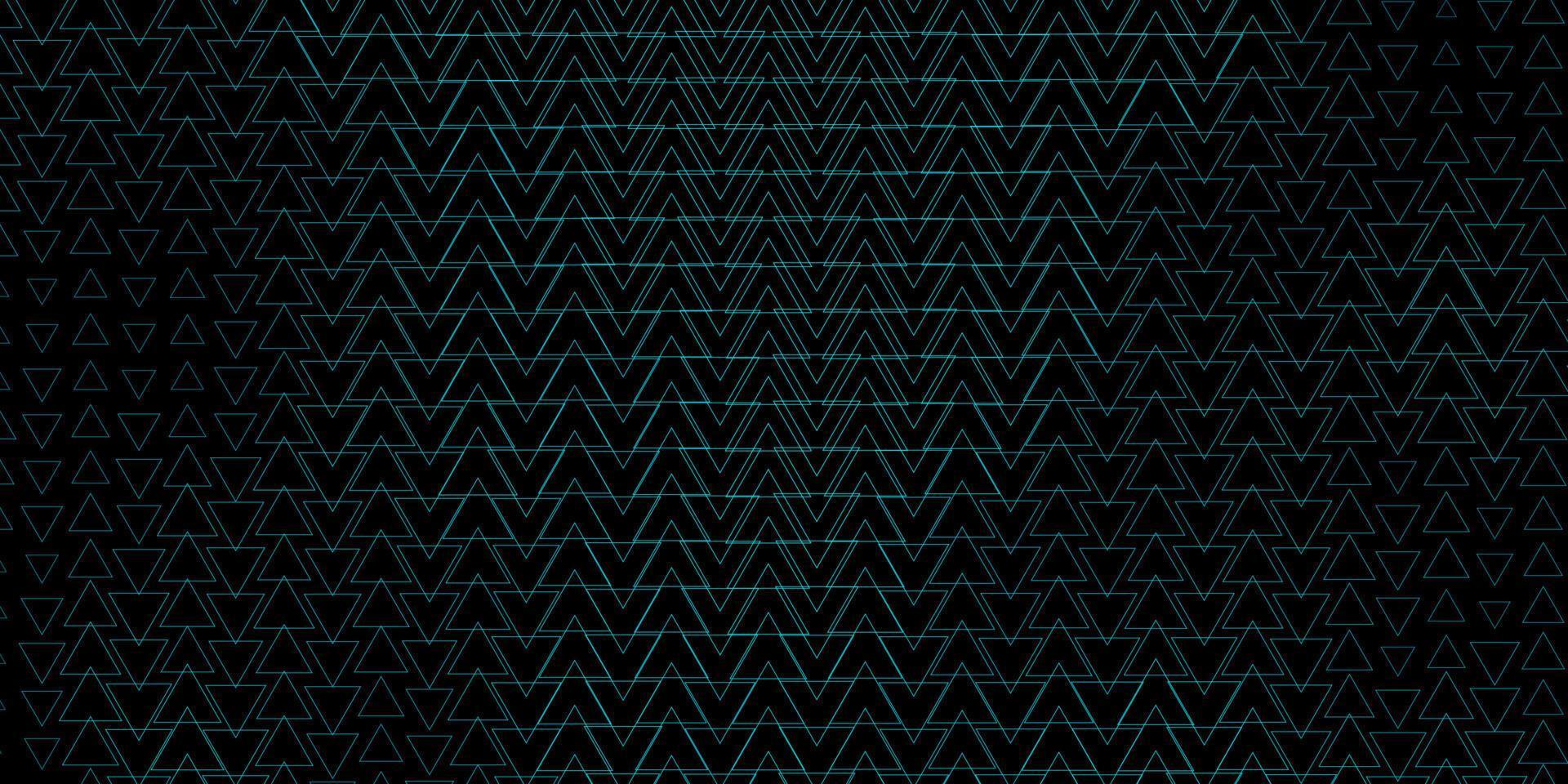 Dark Green vector backdrop with lines, triangles.