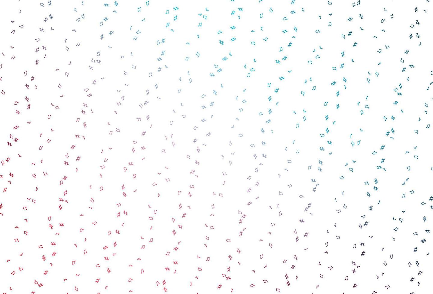 Light Blue, Red vector texture with musical notes. 18813180 Vector Art