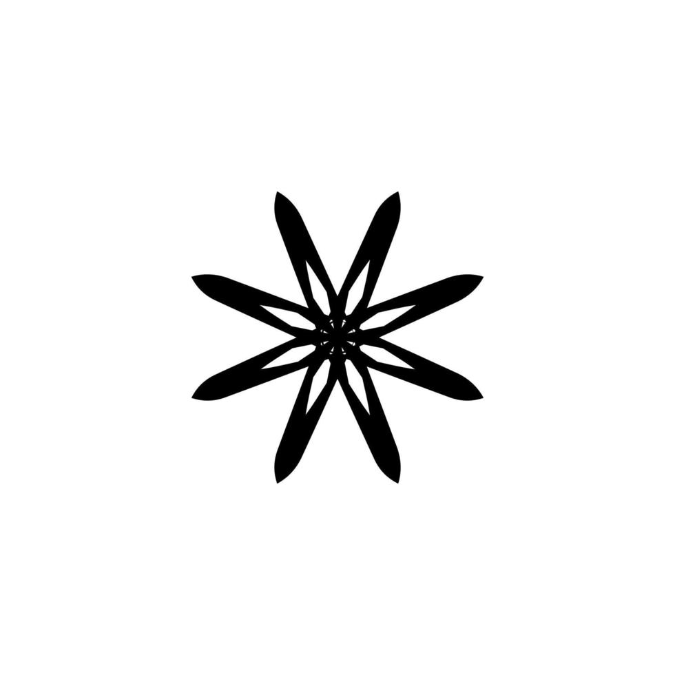 icono de estrella de ocho puntas. símbolo de fondo de cartel de teléfono de contacto de servicio de soporte de estilo simple. elemento de diseño del logotipo de la marca de estrella de ocho puntas. impresión de camiseta de estrella de ocho puntas. vector para pegatina.