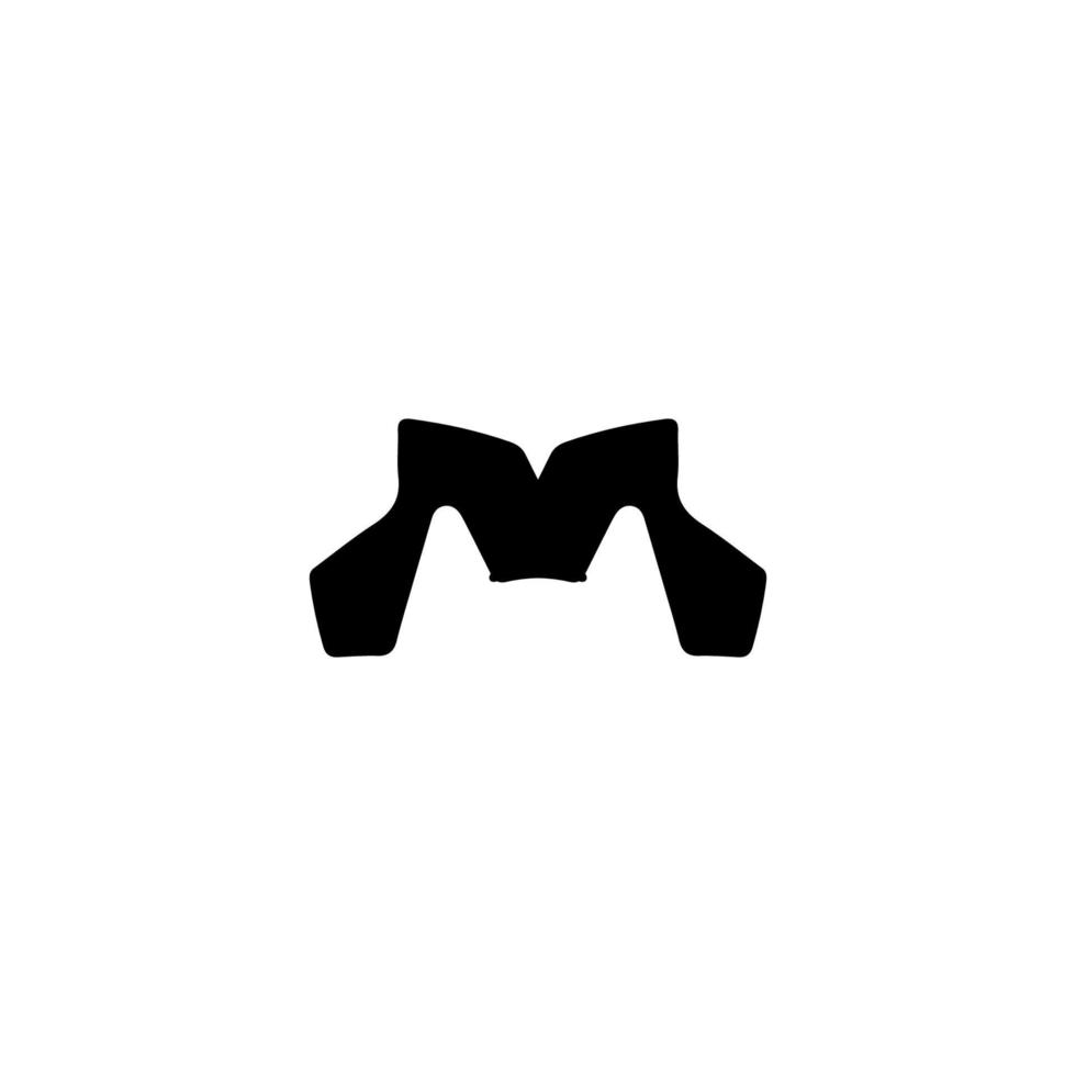 M icon. Simple style poster background symbol. M brand logo design element. M sign. M t-shirt printing. Vector for sticker.