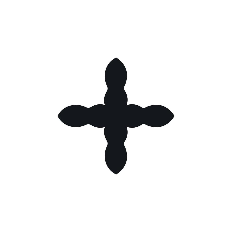 Plus icon. Cross sign. Simple style Christian holiday poster background symbol. Add button. Plus logo design element. Plus t-shirt printing. Vector for sticker.