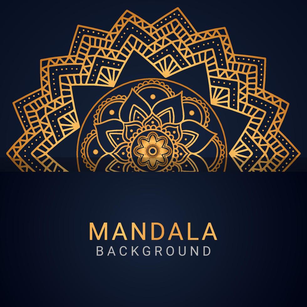 luxury mandala golden with a black background elegant designluxury mandala golden with a black background elegant design vector