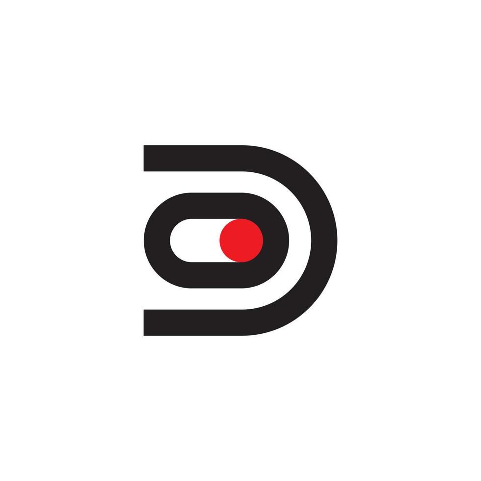 D power Energy letter logo. Life power vector icon. Minimalist illustration design