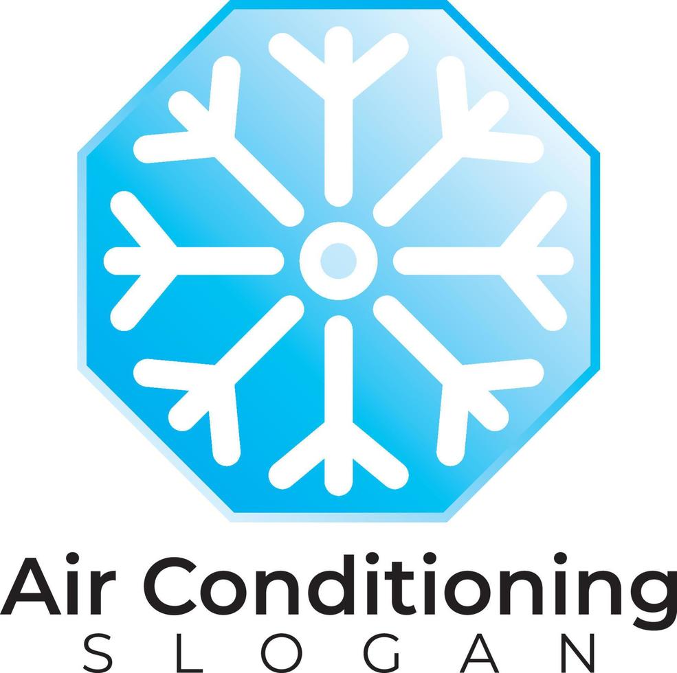 snow flower icon, can be used as a logo for refrigeration machine service such as air conditioner vector