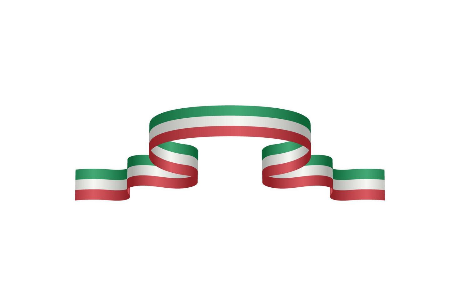 flag ribbon with palette colors of italy country for independence day celebration decoration vector