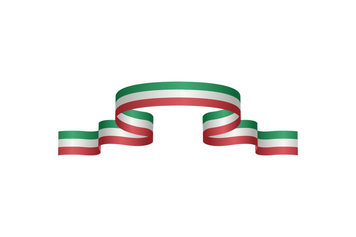 flag ribbon with palette colors of italy country for independence day celebration decoration vector