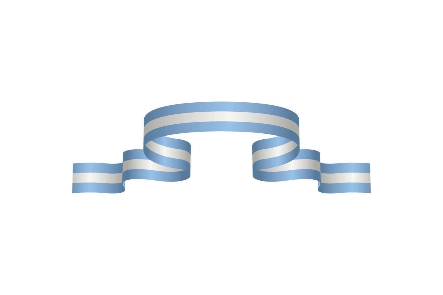 cinta de bandera con paleta de colores del país argentino para la decoración de la celebración del día de la independencia vector