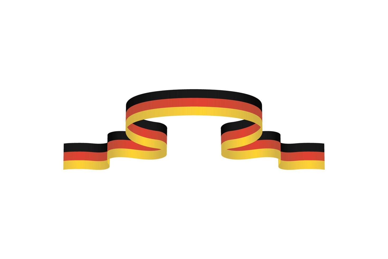 flag ribbon with palette colors of germany for independence day celebration decoration vector