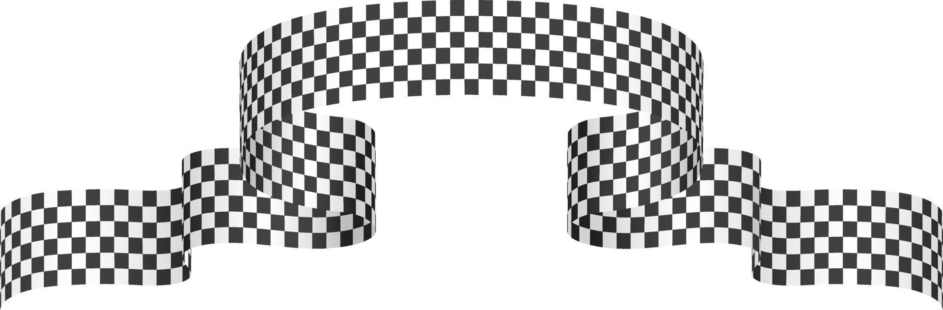 racing flag ribbon, Symbol marking start and end. for racing banner decoration. Vector illustration