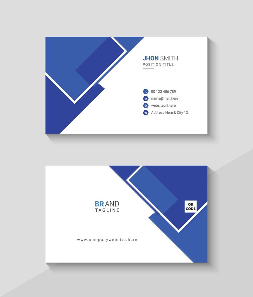 Clean, Abstract and Modern Business Card Template, Flat Visiting Design vector