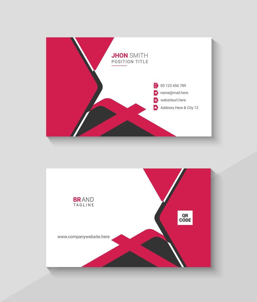 Clean, Abstract and Modern Business Card Template, Flat Visiting Design vector