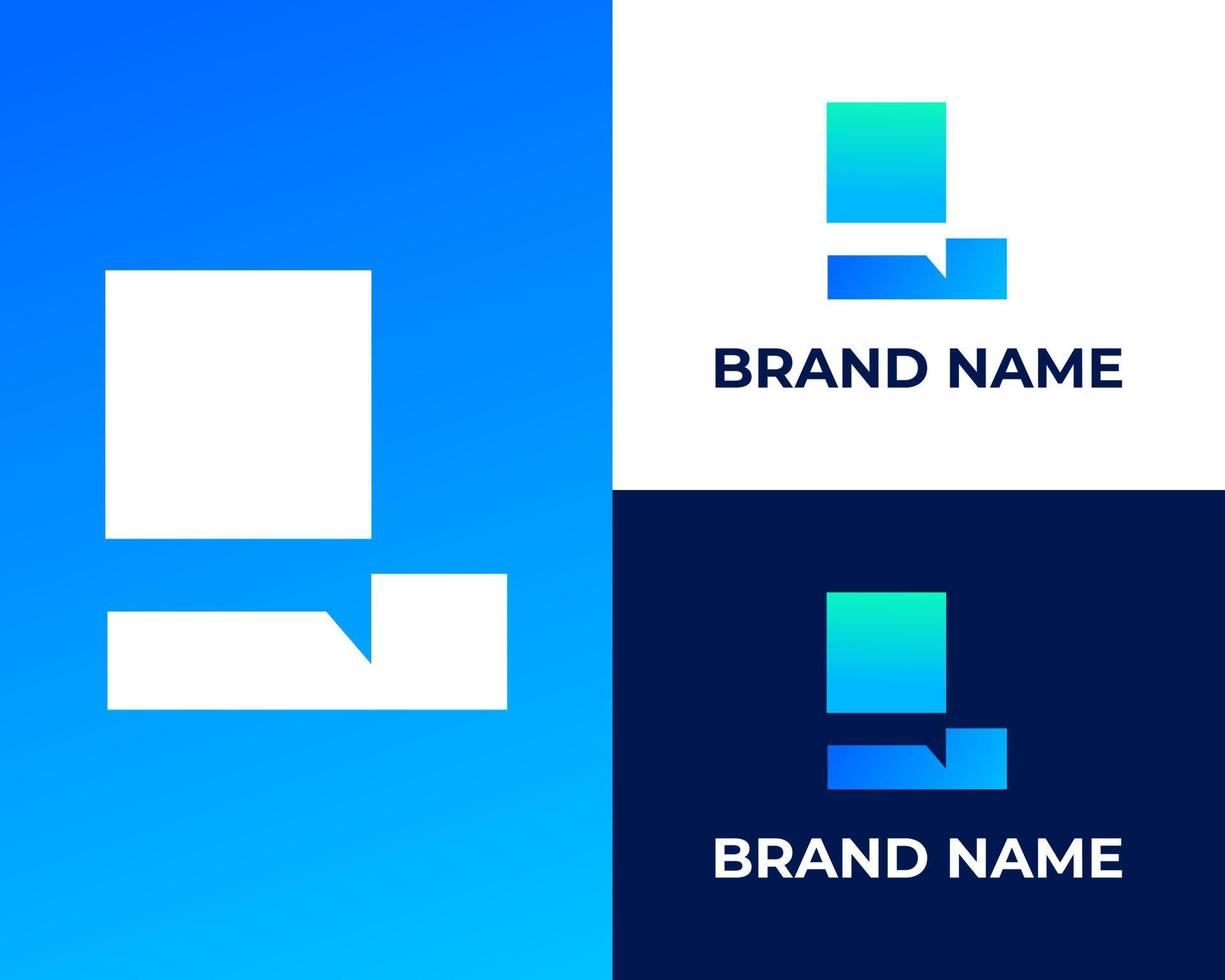 Abstract Message vector logotype design