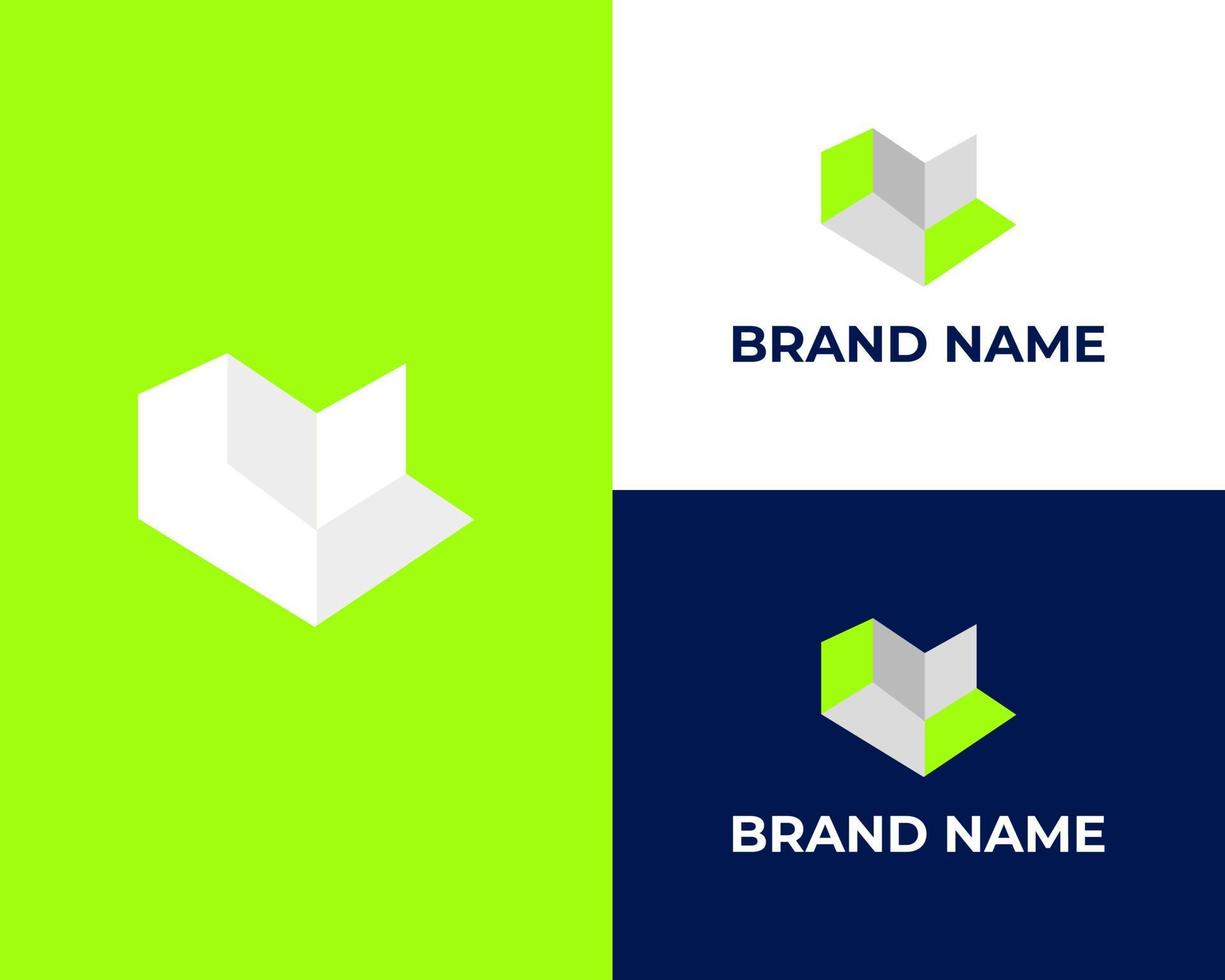 modern trendy WV abstract logo design template vector