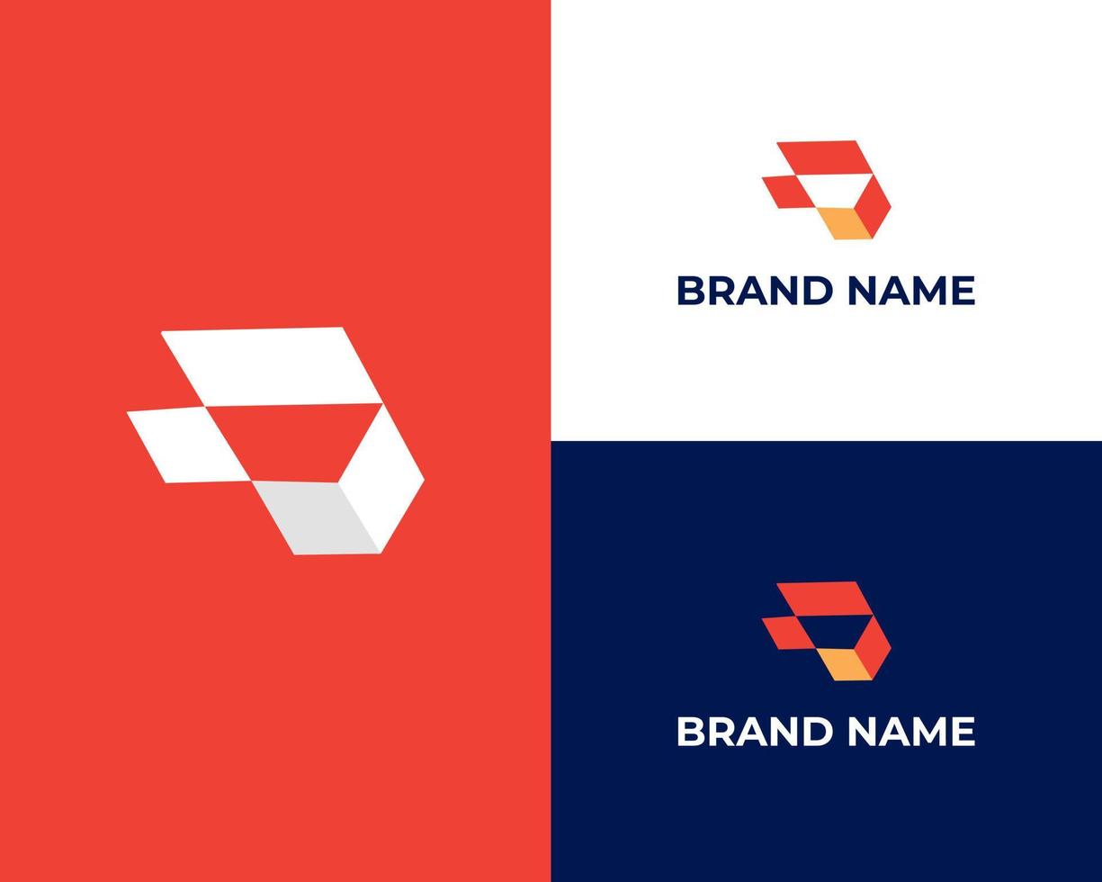 Letter B With Building Construction Company Logo and box logo vector