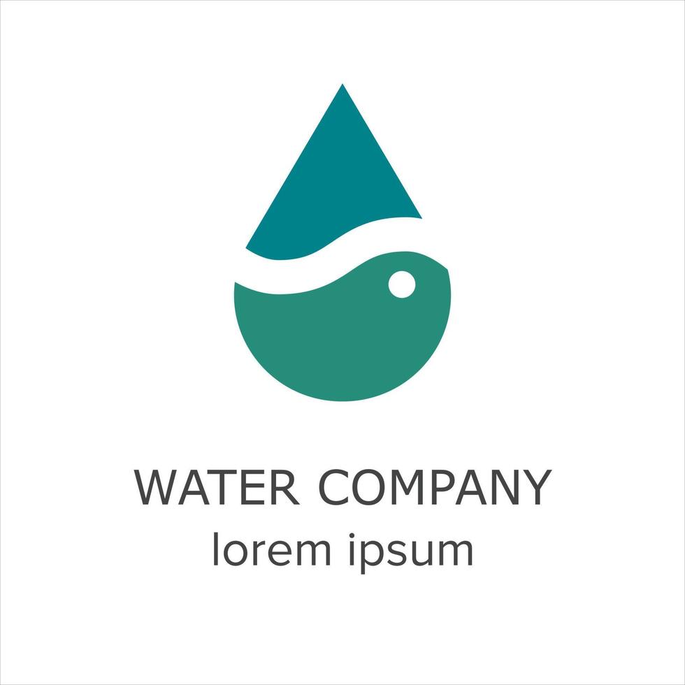 plantilla de vector de diseño de logotipo de empresa de agua. concepto de logograma de agua limpia.