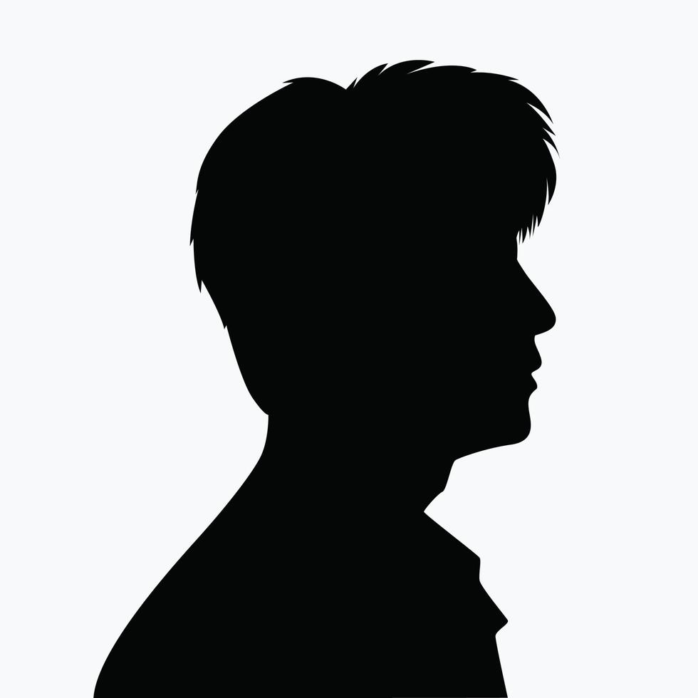 Sad man silhouette vector illustration