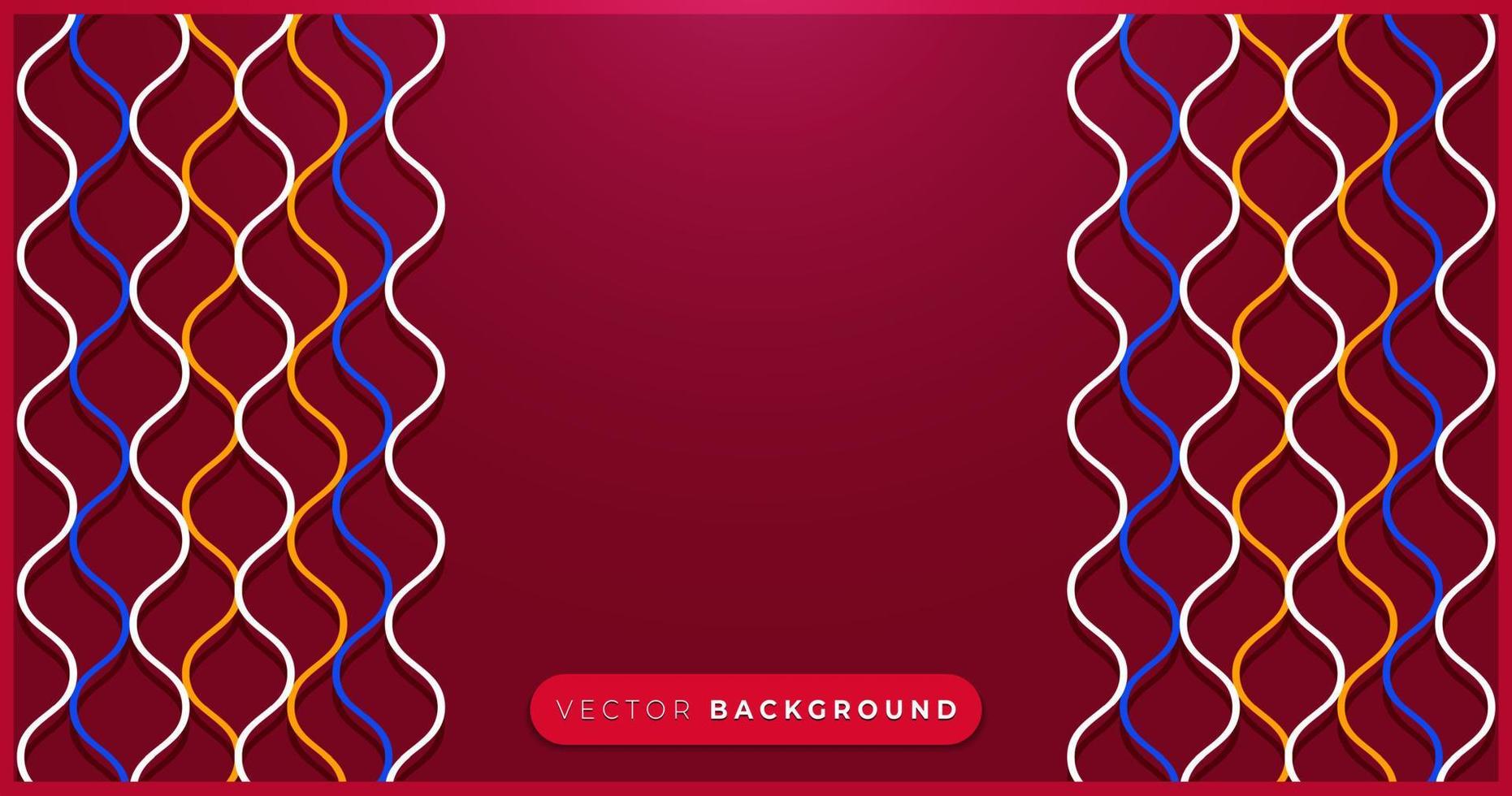 Abstract line geometric design in magenta background vector