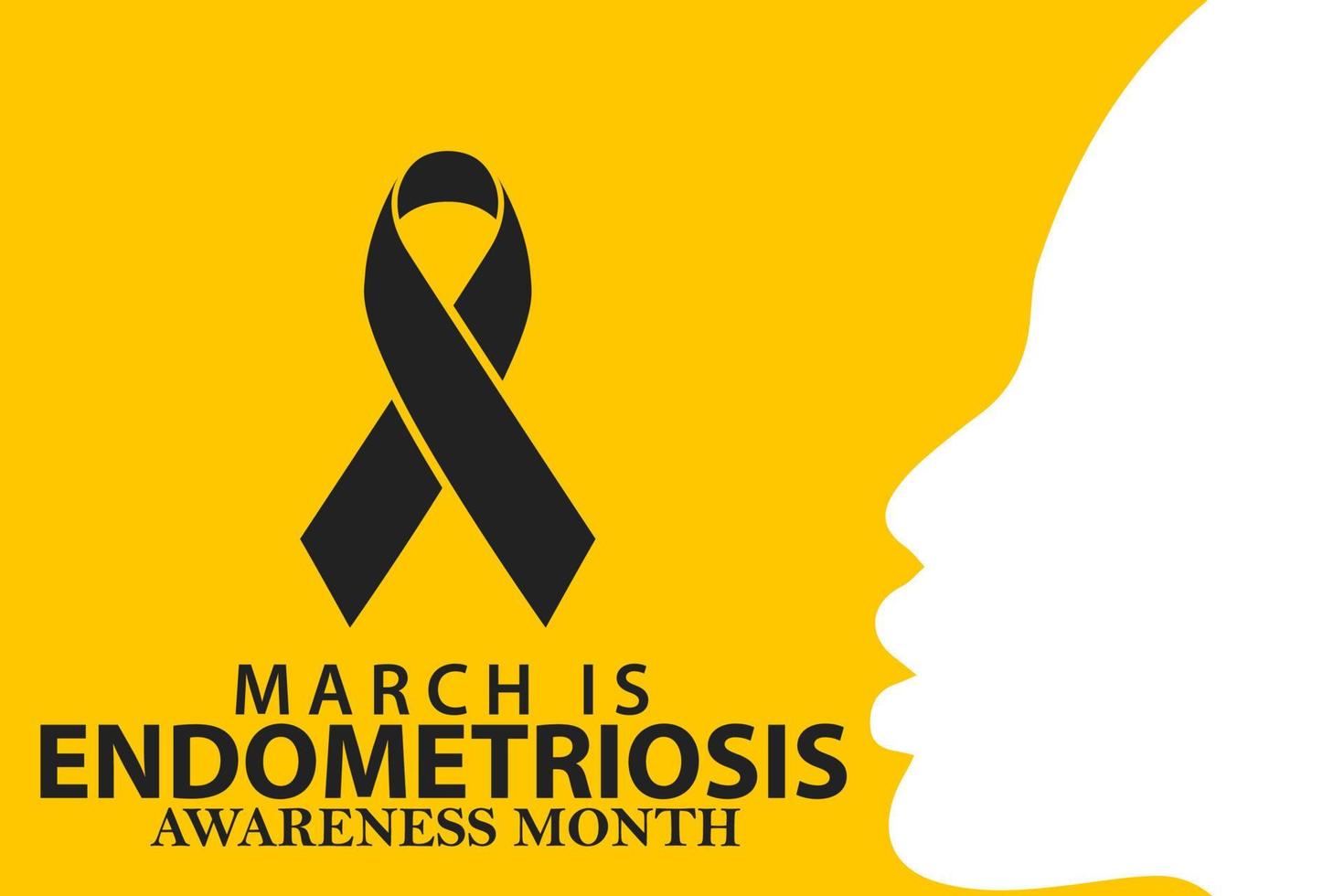 Vector illustration on the theme of Endometriosis awareness month observed each year during March.