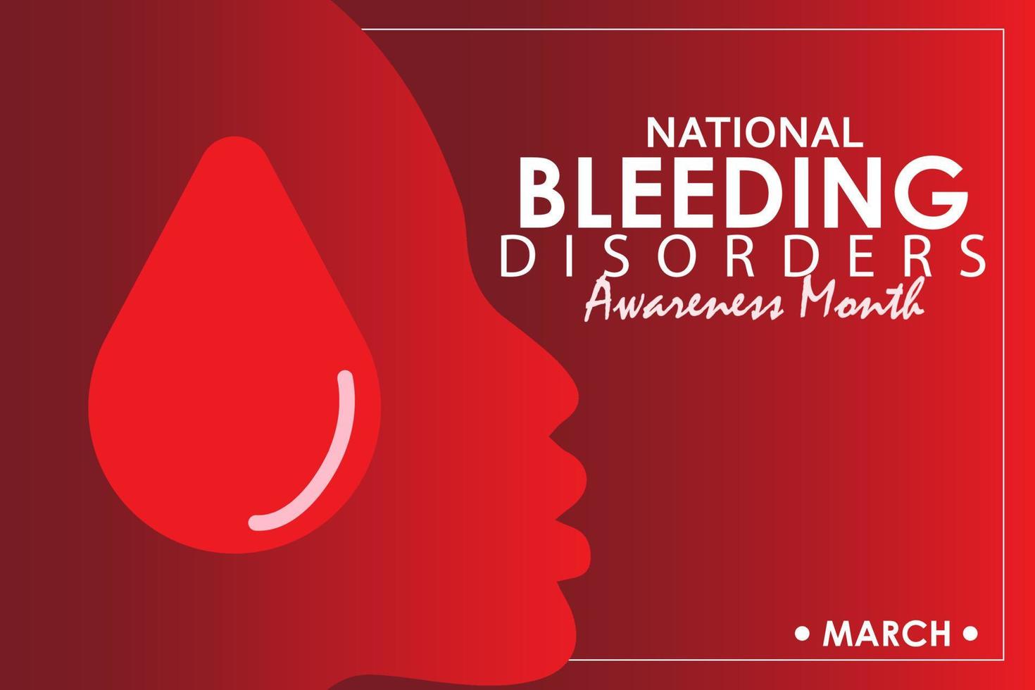 Vector illustration on the theme of Bleeding Disorders awareness month