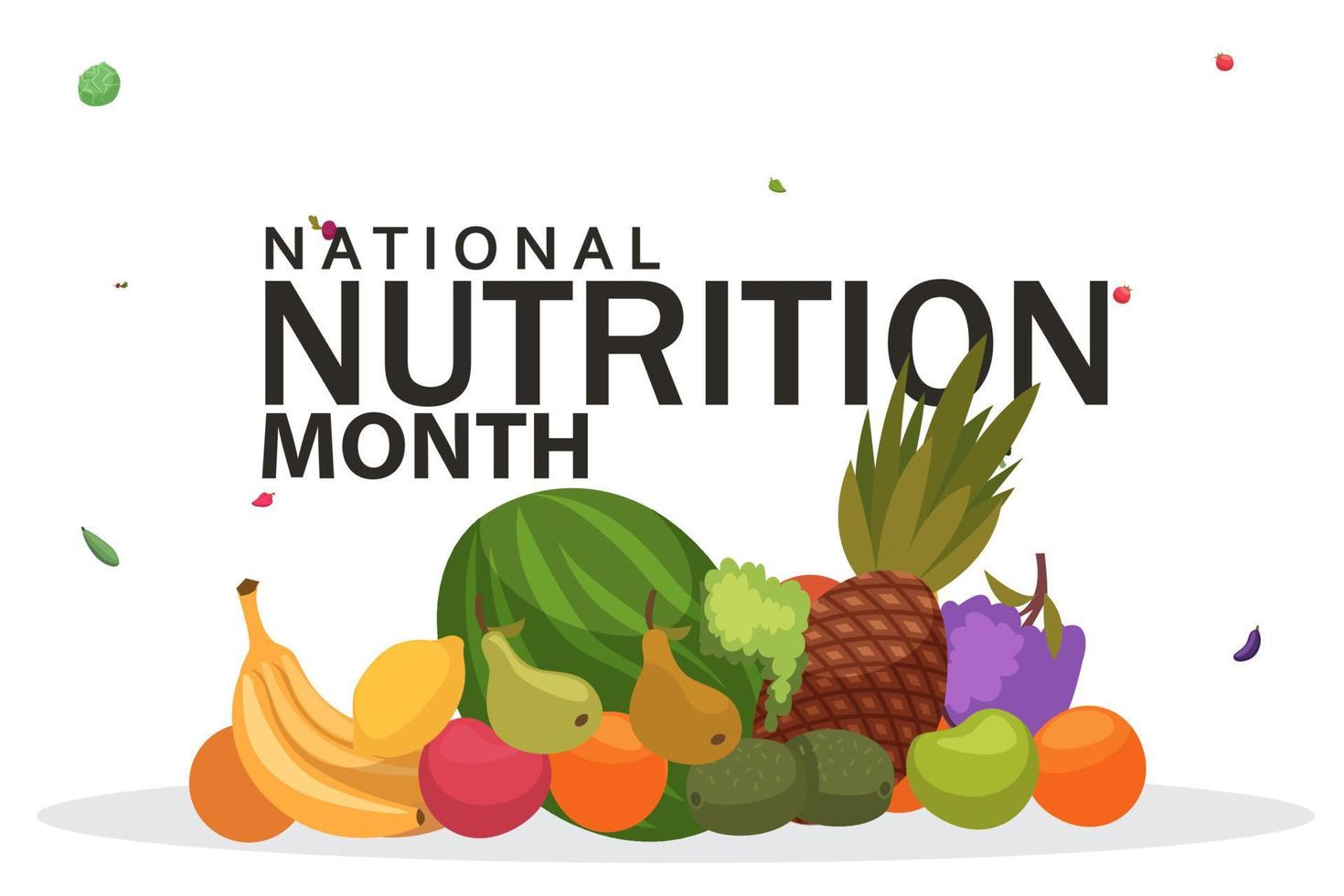 International nutrition week day with fruit and vegetable 18813788