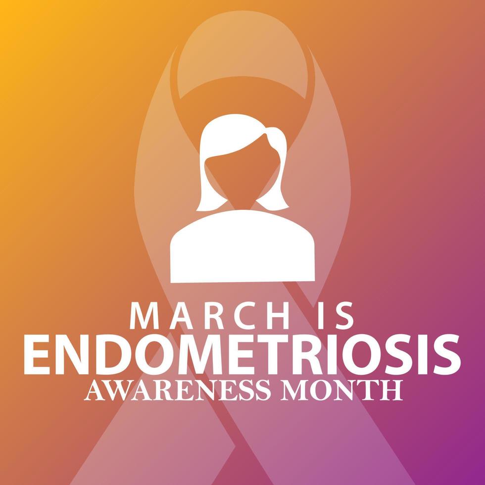 Vector illustration on the theme of Endometriosis awareness month observed each year during March.