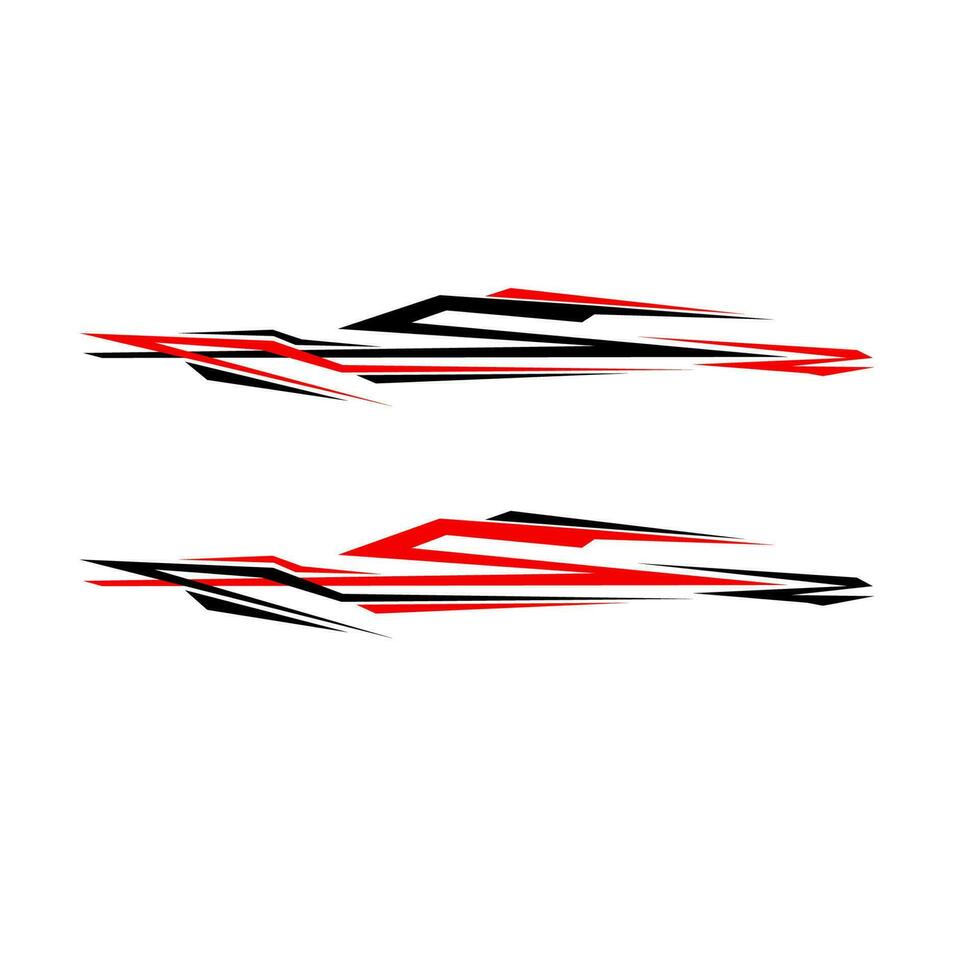 Rally Car Wrap design. Graphic abstract stripe racing vector