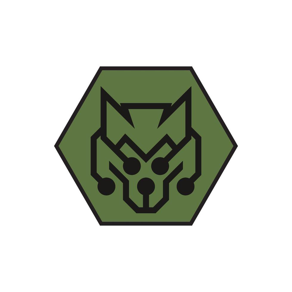 diseño de ilustración de vector de lobo