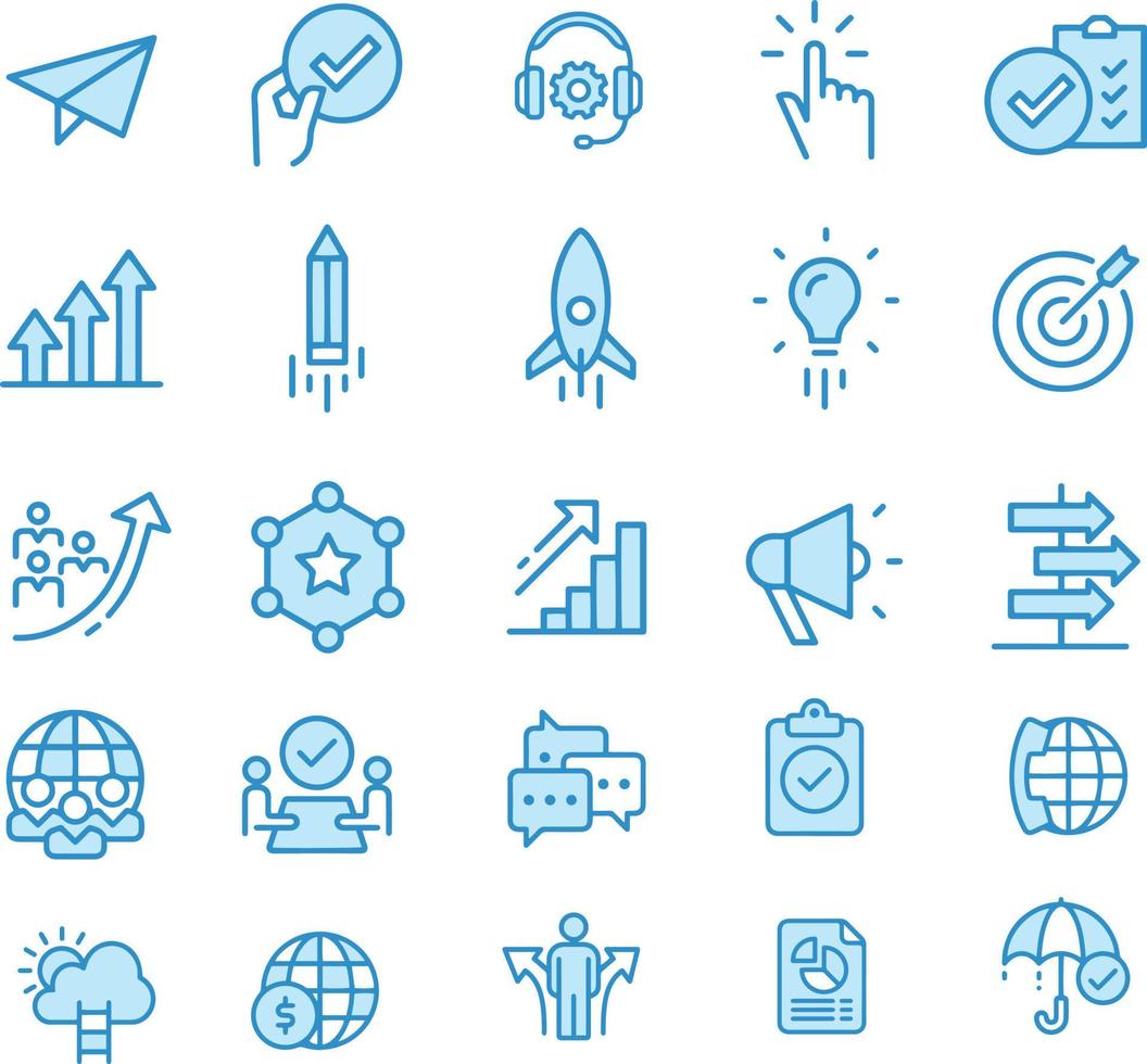 Project Launch Icons vector design