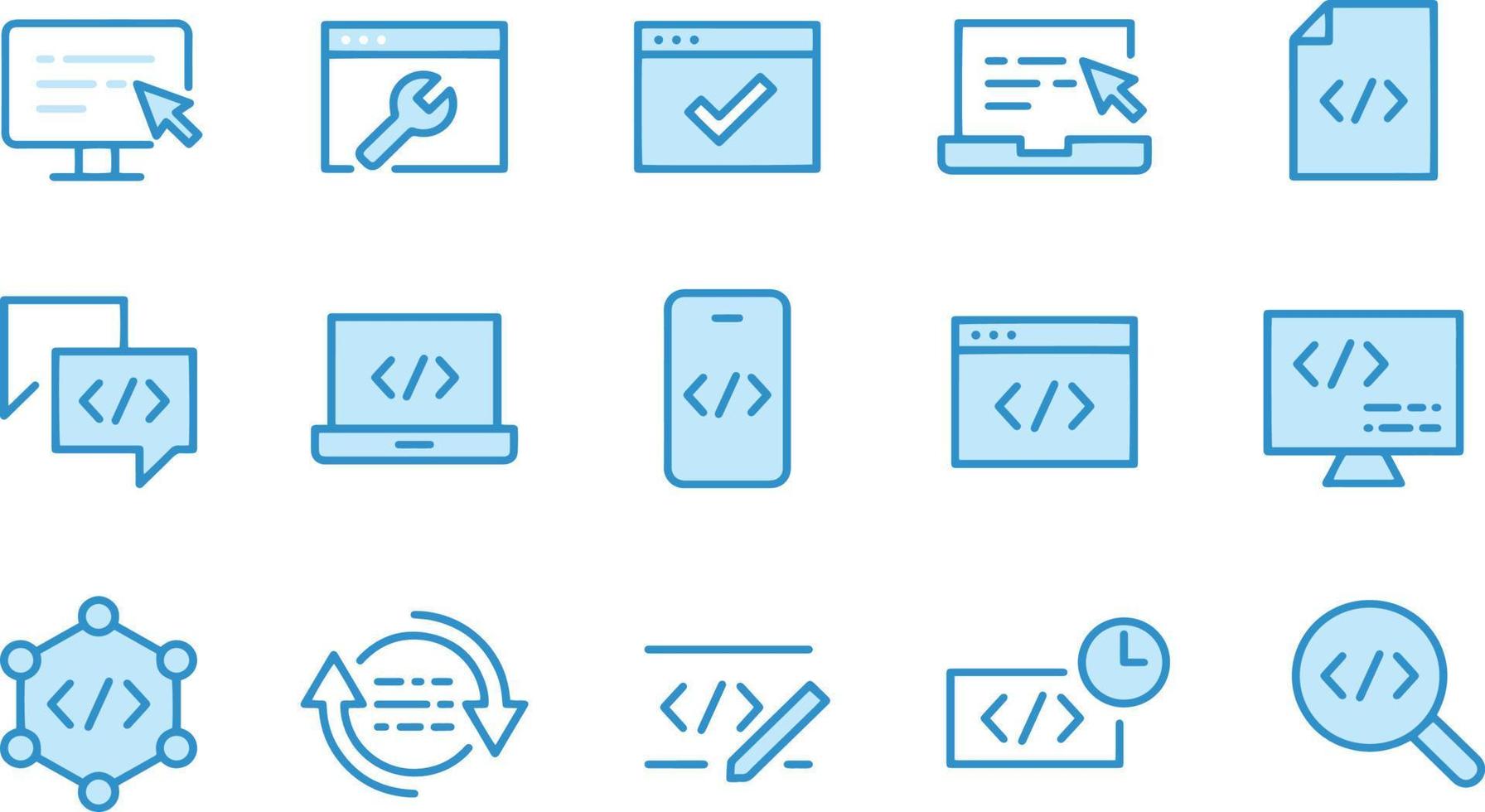 Programming Icons vector design 18813850 Vector Art at Vecteezy