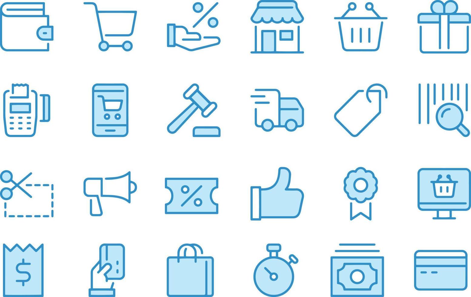 Shopping icons vector design
