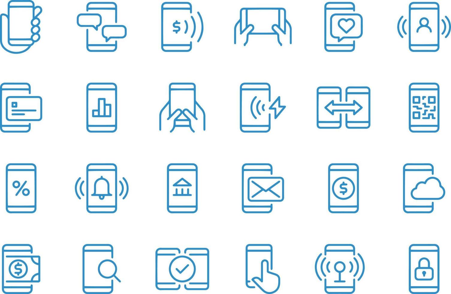 diseño de vectores de iconos de teléfono móvil