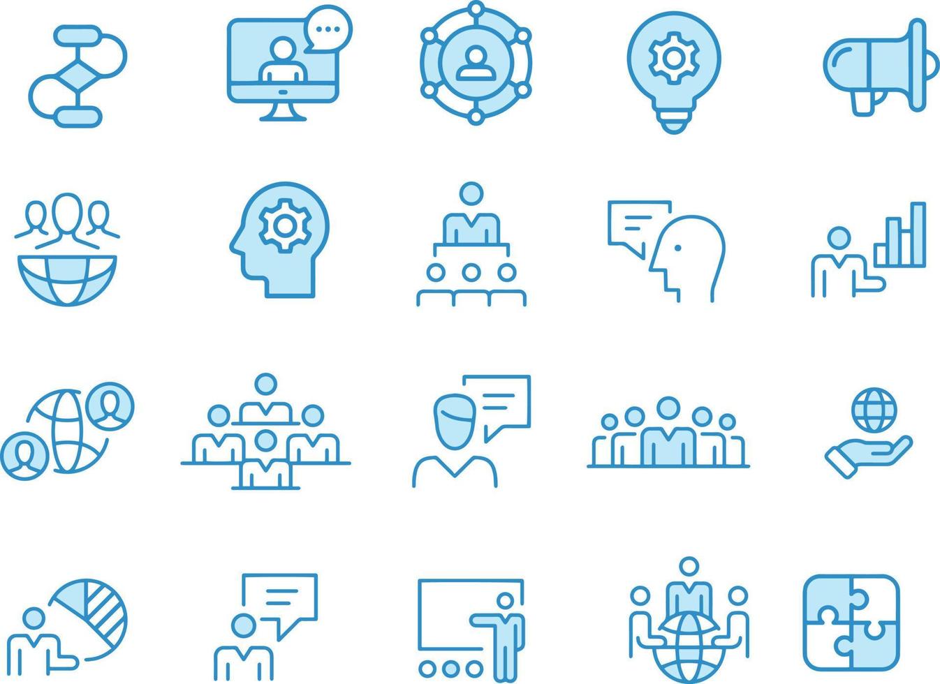 presentation icons set vector design