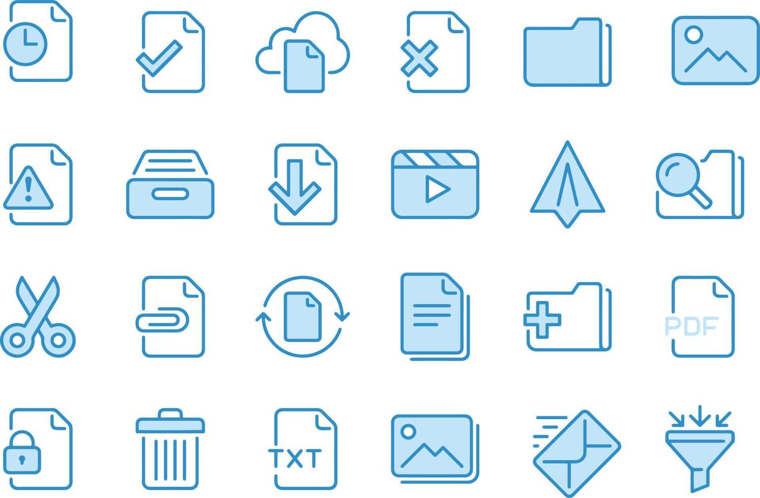 File Management icons vector design