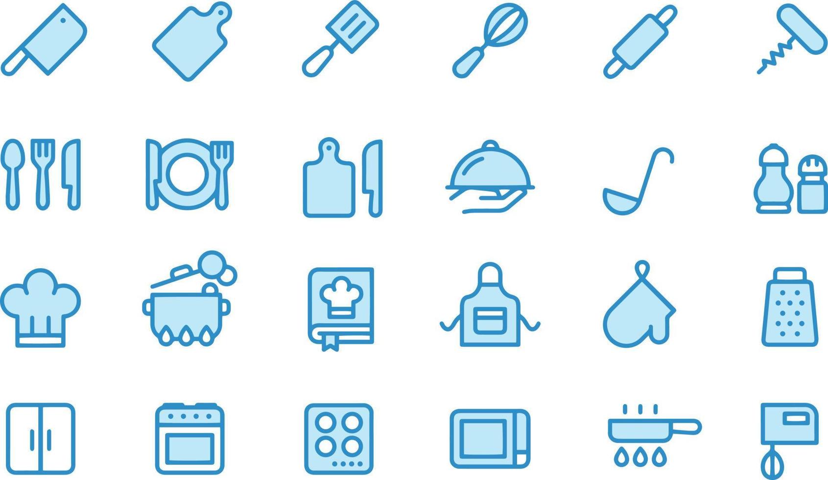Cooking Line Icons vector design