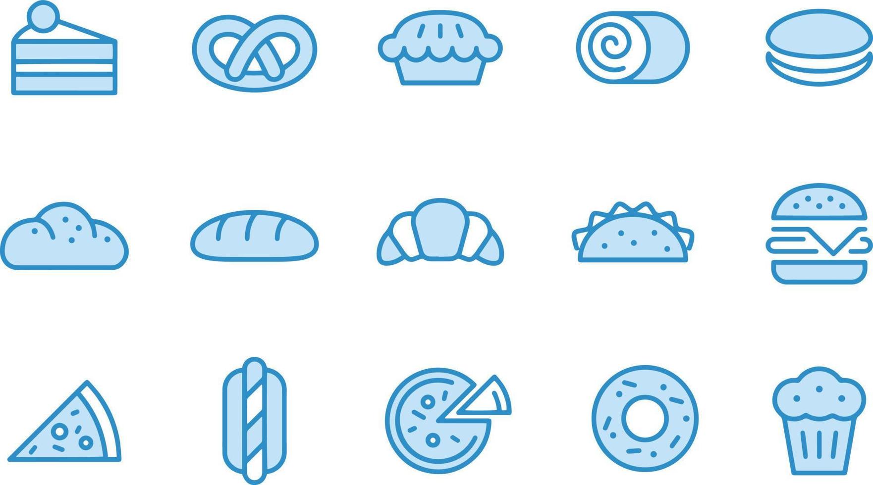 Bread and Cakes Icons vector design