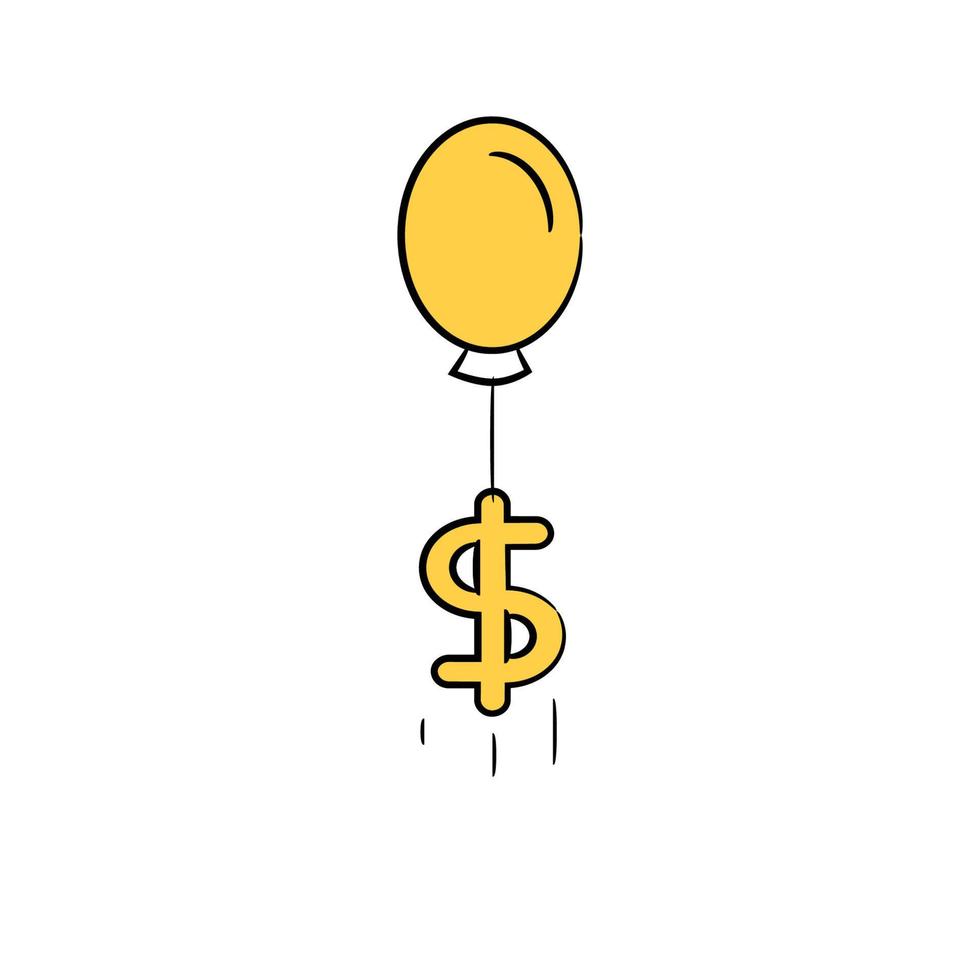 balloon and dollar sign vector