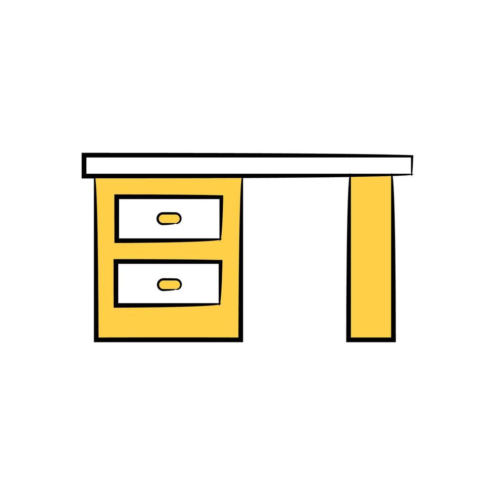 office table icon vector