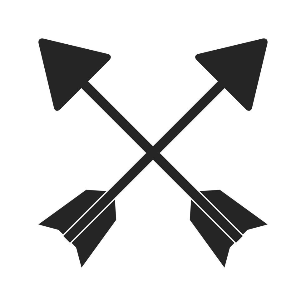 crossed arrows symbol vector