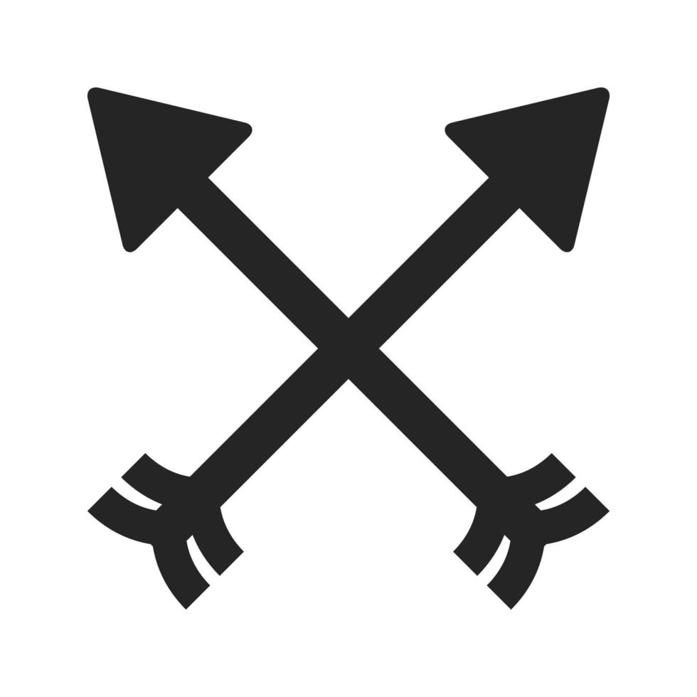 crossed arrows symbol vector